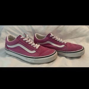 Vans Pink Old Skool Sneakers with White Stripe
